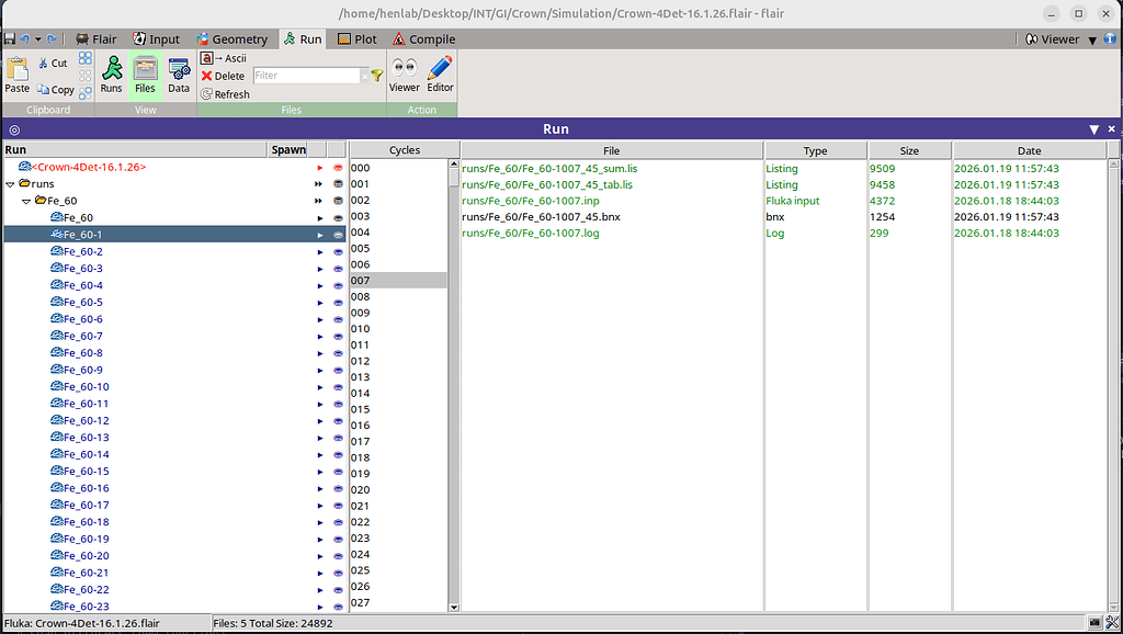 Flair files identification - Flair - FLUKA User Forum