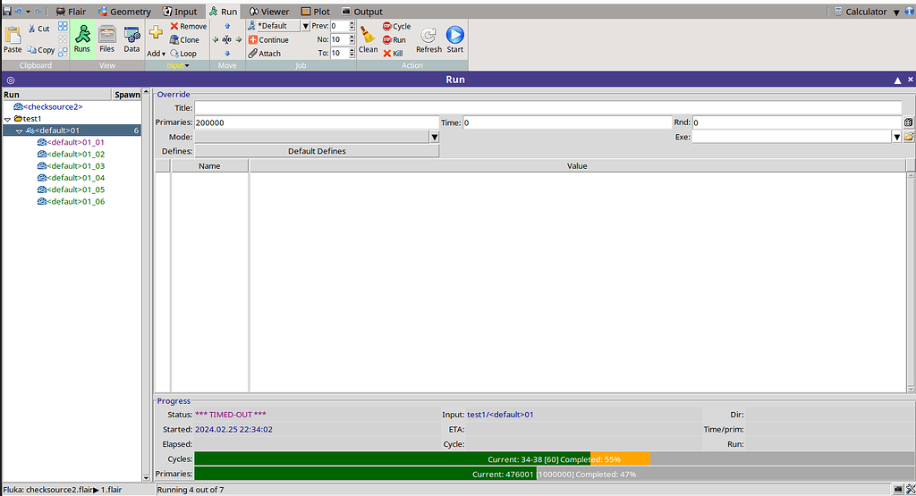 Status: Timed-out - Running and Runtime Errors - FLUKA User Forum